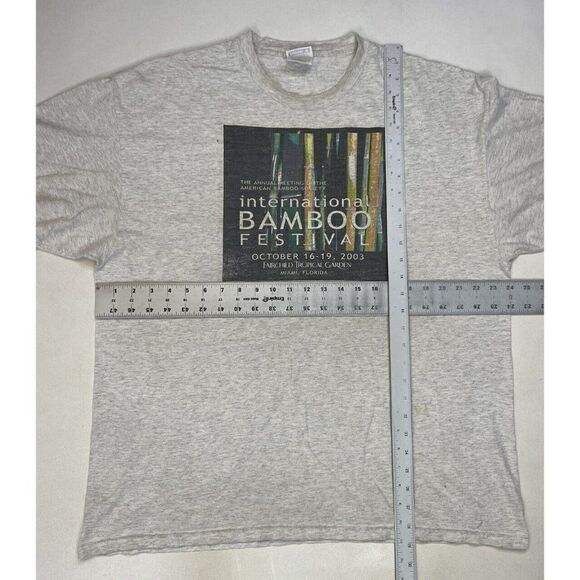 VINTAGE International Bamboo Society Festival 2003 Graphic T-shirt Men XL Gray - Picture 10 of 10